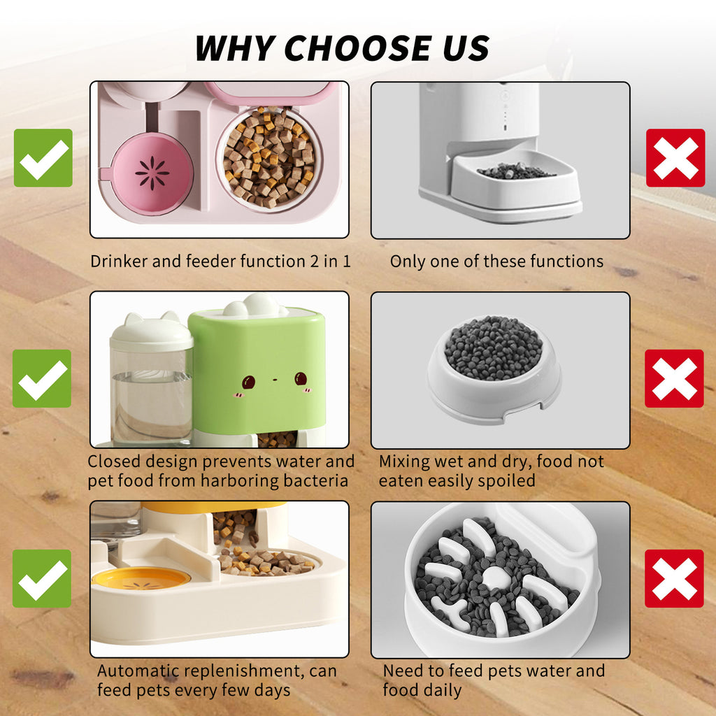 Gamelle 2-en-1 Nuage Oreilles Chat – Hydratation & Repas Sans Effort